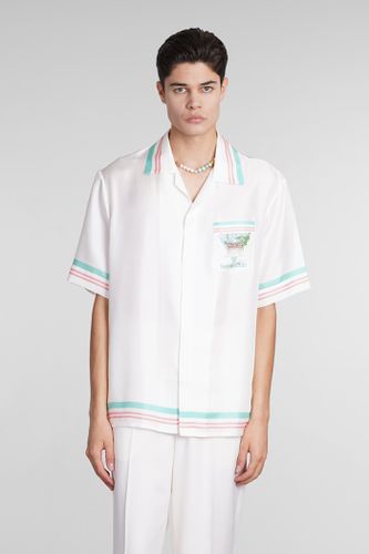 Casablanca Shirt In White Silk - Casablanca - Modalova