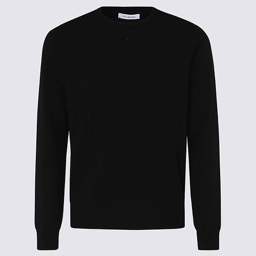 Malo Black Wool Knitwear - Malo - Modalova