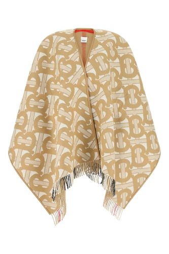 Embroidered Wool Blend Cape - Burberry - Modalova