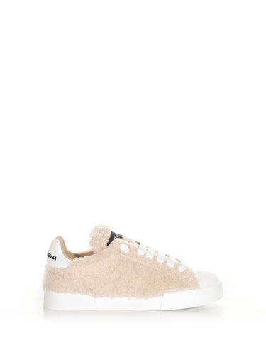 Fur Coated Logo Sneakers - Dolce & Gabbana - Modalova