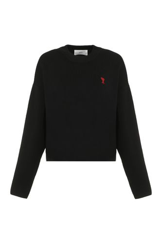 Cotton Blend Crew-neck Sweater - Ami Alexandre Mattiussi - Modalova