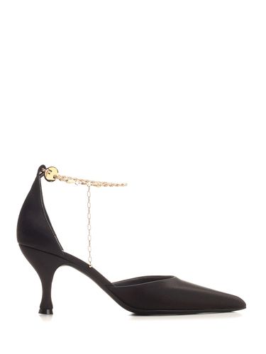 Slingback With Golden Strap - Ferragamo - Modalova