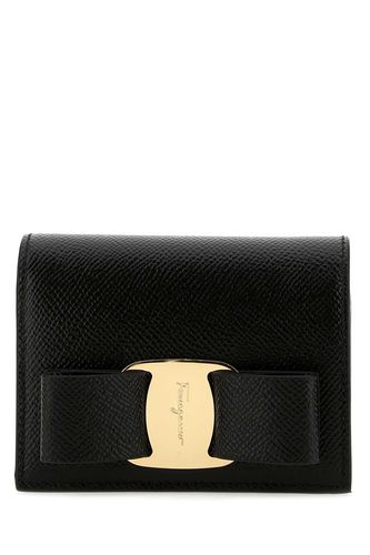 Ferragamo Black Leather Wallet - Ferragamo - Modalova