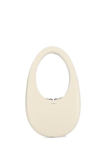 Beige Monochrome Mini swipe Bag With Oval Handle In Leather Woman - Coperni - Modalova