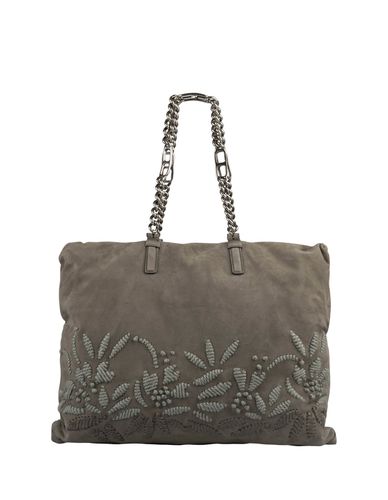 Velvet Effect Leather Pillow Bag With Embroidery - Ermanno Scervino - Modalova