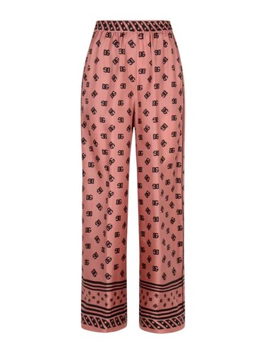 All-over Dg Logo Jacquard Satin Pajama Pants - Dolce & Gabbana - Modalova