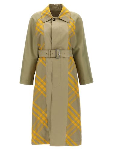 Burberry Check Insert Trench Coat - Burberry - Modalova