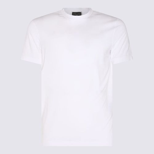 White Viscose Blend T-shirt - Giorgio Armani - Modalova