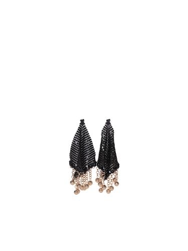 Pixel Mesh Earrings In And Gold - Paco Rabanne - Modalova