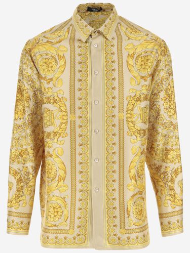 Versace Printed Silk Shirt - Versace - Modalova