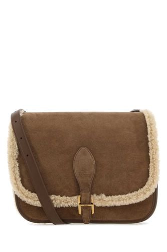 Brown Suede Crossbody Bag - Saint Laurent - Modalova