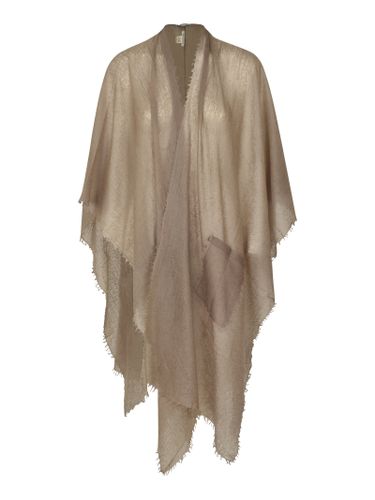 Fringed Overall Long Cape - Mirror in the Sky - Modalova