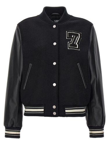 Karl Lagerfeld Logo Bomber Jacket - Karl Lagerfeld - Modalova