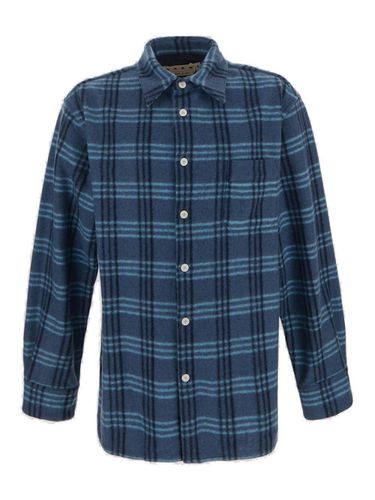 Check Pattern Buttoned Flannel Shirt - Marni - Modalova