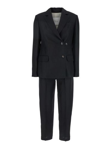 Double-breasted Suit With Notched Revers In Linen And Viscose Blend Woman - Tela - Modalova