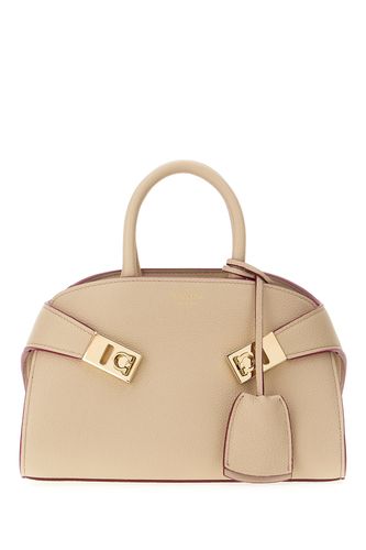 Cappuccino Leather Mini Hug Handbag - Ferragamo - Modalova