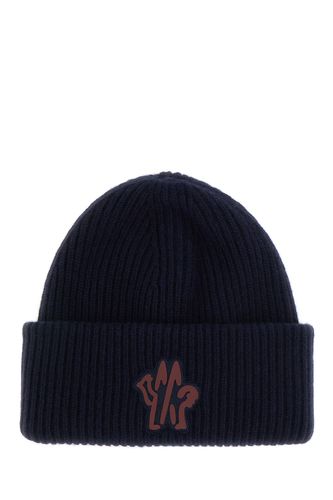 Midnight Wool Beanie Hat - Moncler - Modalova