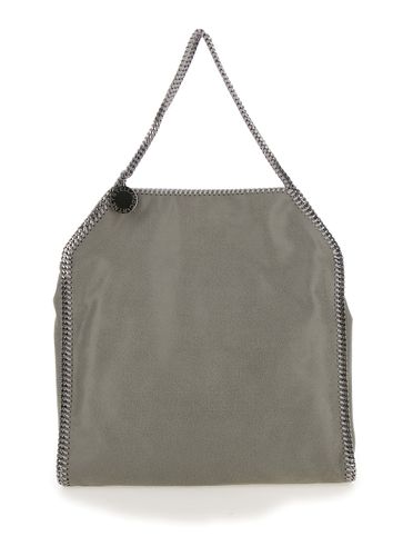 Grey Handbag With Diamond-like Chain And Logo Charm On The Front In Ecoleather Woman - Stella McCartney - Modalova