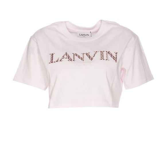 Cropped Logo Lanvin Paris T-shirt - Lanvin - Modalova