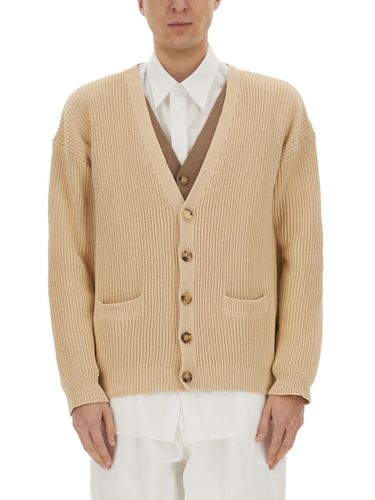 Organic Cotton Blend Cardigan - Moschino - Modalova