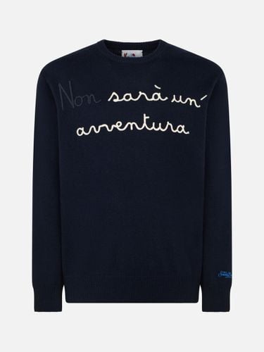 Man Crewneck Sweater With Non Sarà Unavventura Embroidery Niki Dj Special Edition - MC2 Saint Barth - Modalova