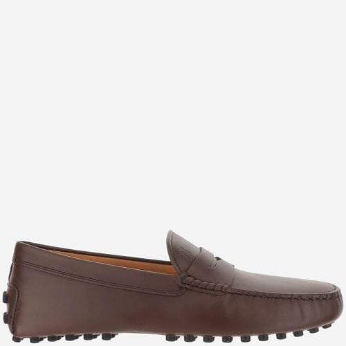 Chocolate Leather Gommino Loafers - Tod's - Modalova