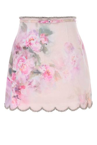 Printed Linen Crush Mini Skirt - Zimmermann - Modalova