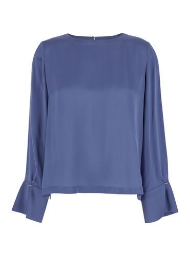 Kenta Blouse With Wide Cuffs And Cut-out On The Rear In Silk Woman - Momonì - Modalova