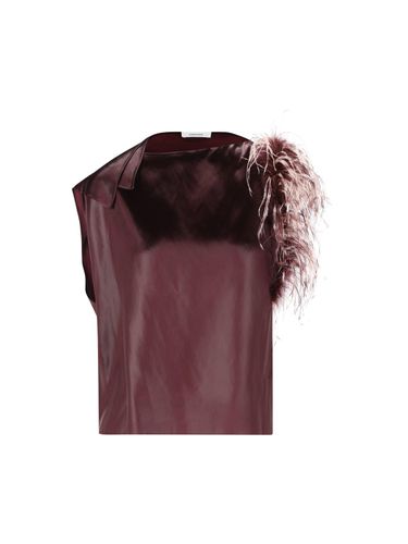 Feather-bouquet Asymmetric Sleeveless Top - Ferragamo - Modalova