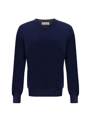 V-neck Knitted Jumper - Brunello Cucinelli - Modalova