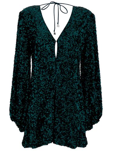 Mini Dress With V Neckline And All-over Paillettes In Recycled Fabric Woman - Rotate by Birger Christensen - Modalova