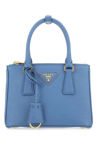 Prada Cerulean Blue Leather Handbag - Prada - Modalova
