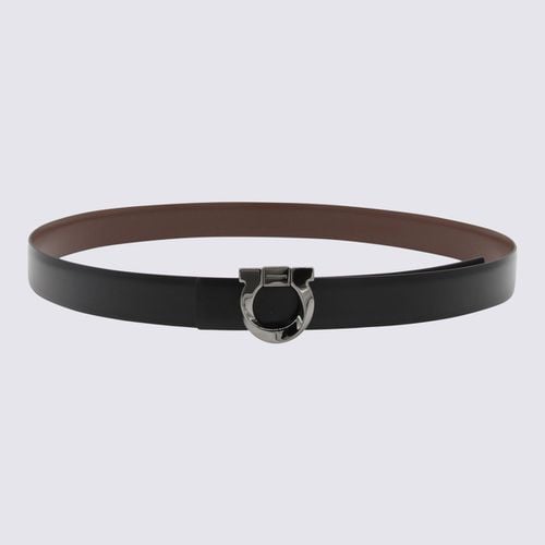 Ferragamo Black Leather Belt - Ferragamo - Modalova