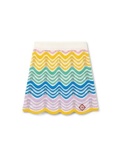 Gradient Wave Crochet Skirt - Casablanca - Modalova