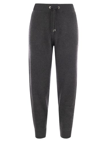 Cotton English Rib Knitted Trousers - Brunello Cucinelli - Modalova