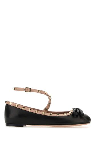 Two-tone Nappa Leather Rockstud Ballerinas - Valentino Garavani - Modalova