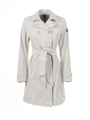 Logo-patch Double-breasted Belted Trench Coat - Colmar - Modalova