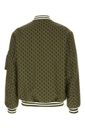 Embroidered Cotton Padded Bomber Jacket - Gucci - Modalova