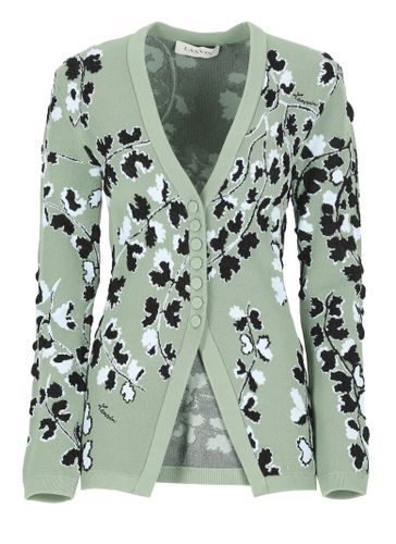 Lanvin Cardigan With Floral Pattern - Lanvin - Modalova