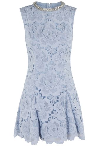 Flower Lace Mini Dress - self-portrait - Modalova