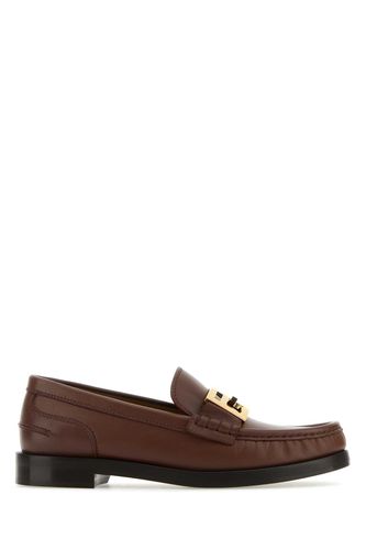 Brown Leather Baguette Loafers - Fendi - Modalova