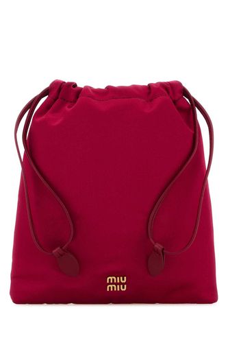 Miu Miu Dark Pink Satin Pouch - Miu Miu - Modalova