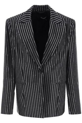 Blazer With Sequined Stripes - Rotate by Birger Christensen - Modalova