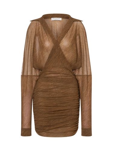 Brown Tulle Dress - Philosophy di Lorenzo Serafini - Modalova