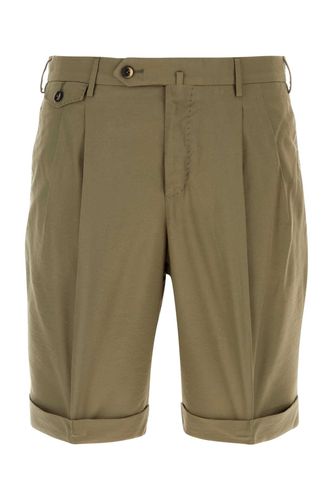 Army Green Viscose Blend Bermuda Shorts - PT Torino - Modalova