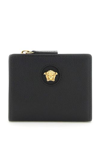 La Medusa Wallet In Black Leather - Versace - Modalova