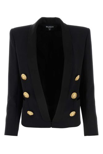 Balmain Black Wool Blazer - Balmain - Modalova