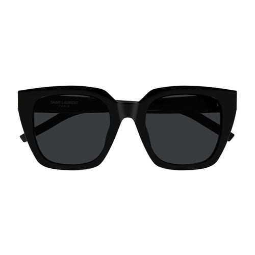 Saint Laurent Sl M143 Linea Monogram 001 Black Black Sunglasses - Saint Laurent Eyewear - Modalova