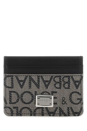Multicolor Leather And Fabric Card Holder - Dolce & Gabbana - Modalova