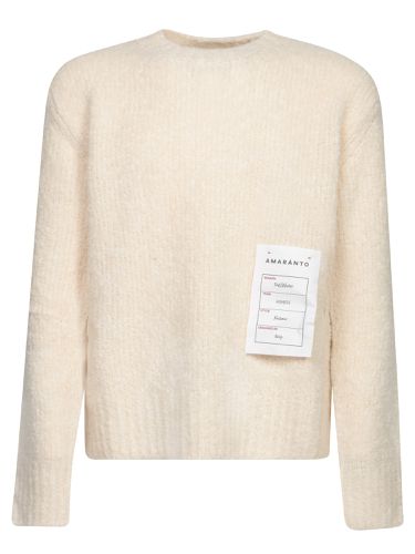 Amaranto Teddy Cream Sweater - Amaranto - Modalova